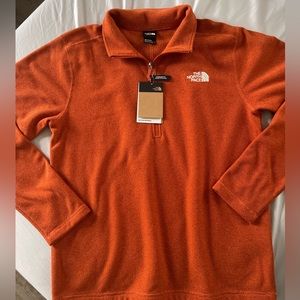 NWT  The North Face Rock Brandy Brown Soft Knit Weave 1/4 Zip Men’s Size L